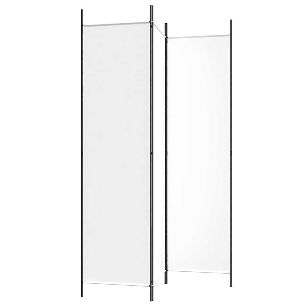 Biombo divisor de 3 paneles de tela gris antracita 120x200 cm