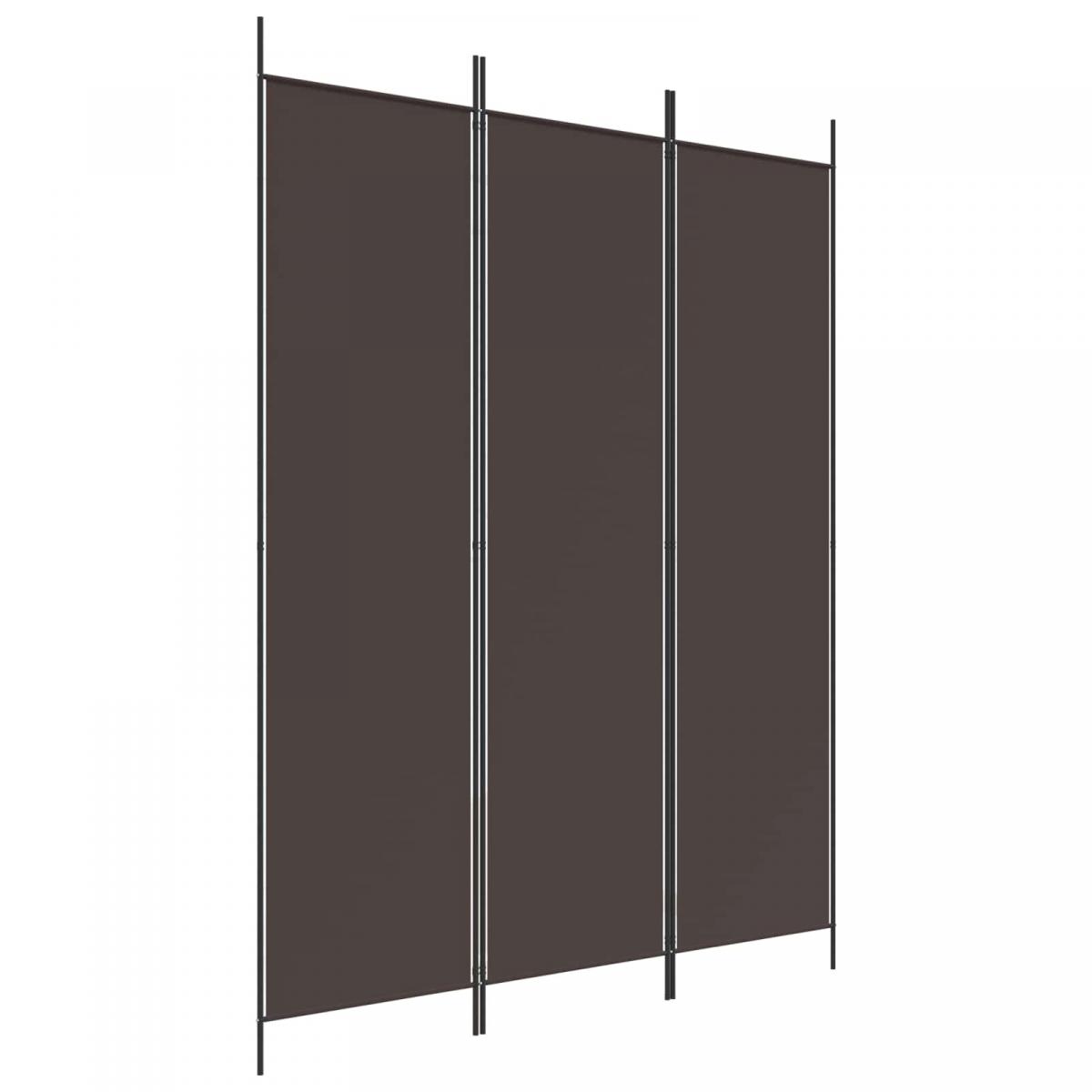 Biombo divisor de 3 paneles de tela gris antracita 120x220 cm