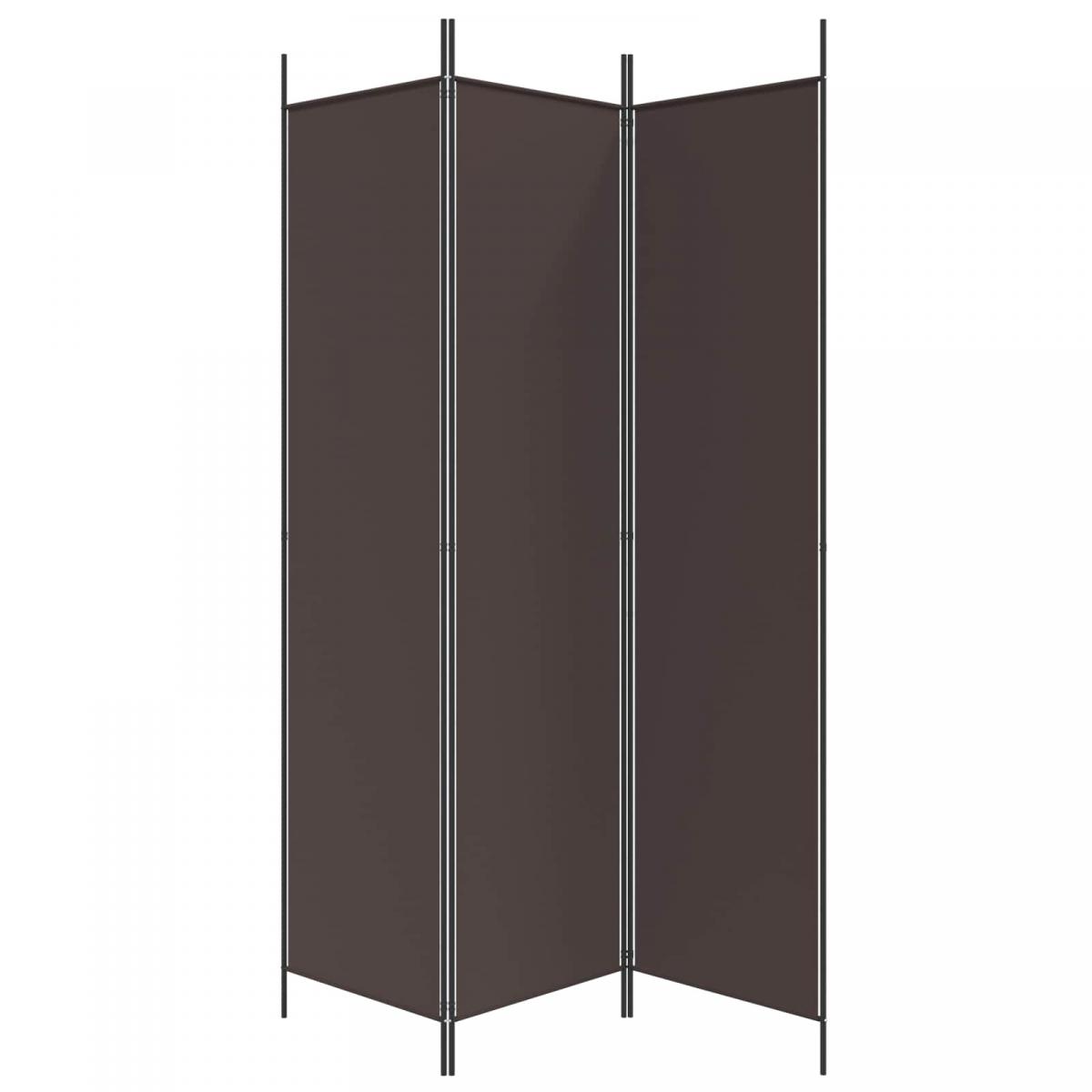 Biombo divisor de 3 paneles de tela gris antracita 120x220 cm