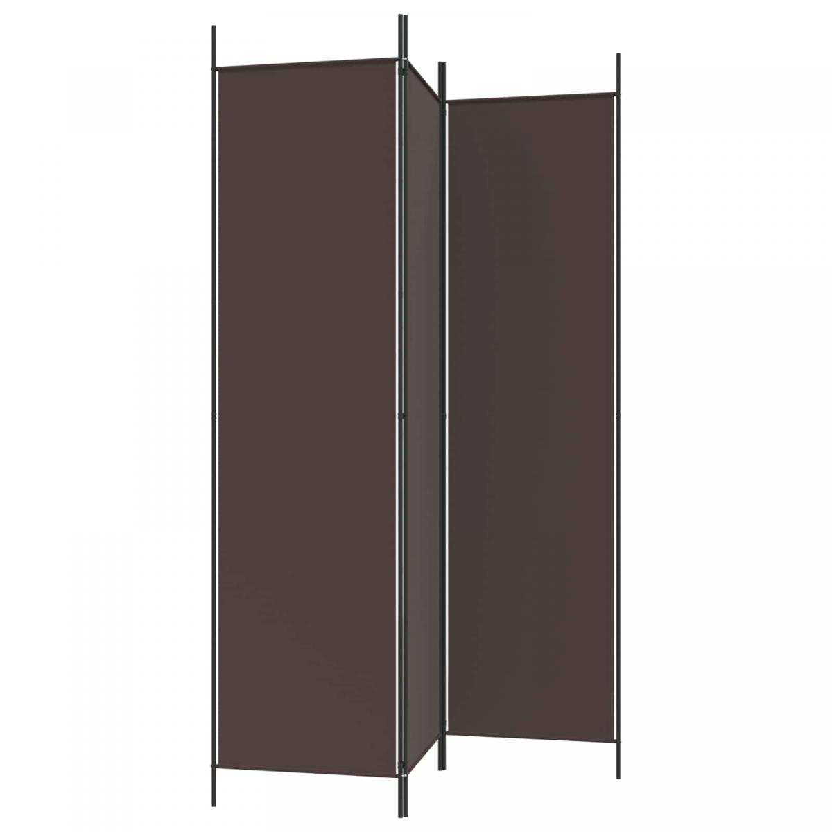 Biombo divisor de 3 paneles de tela gris antracita 120x220 cm