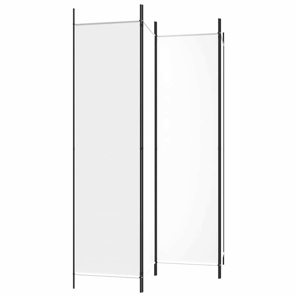 Biombo divisor de 4 paneles de tela gris antracita 200x220 cm