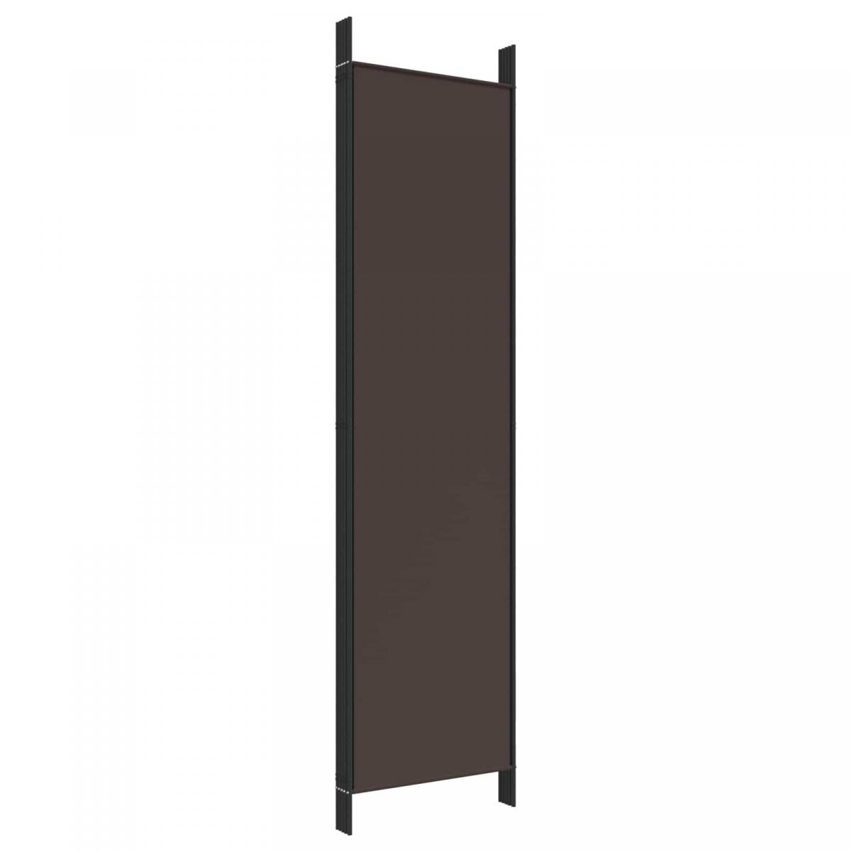 Biombo divisor de 5 paneles de tela gris antracita 200x200 cm