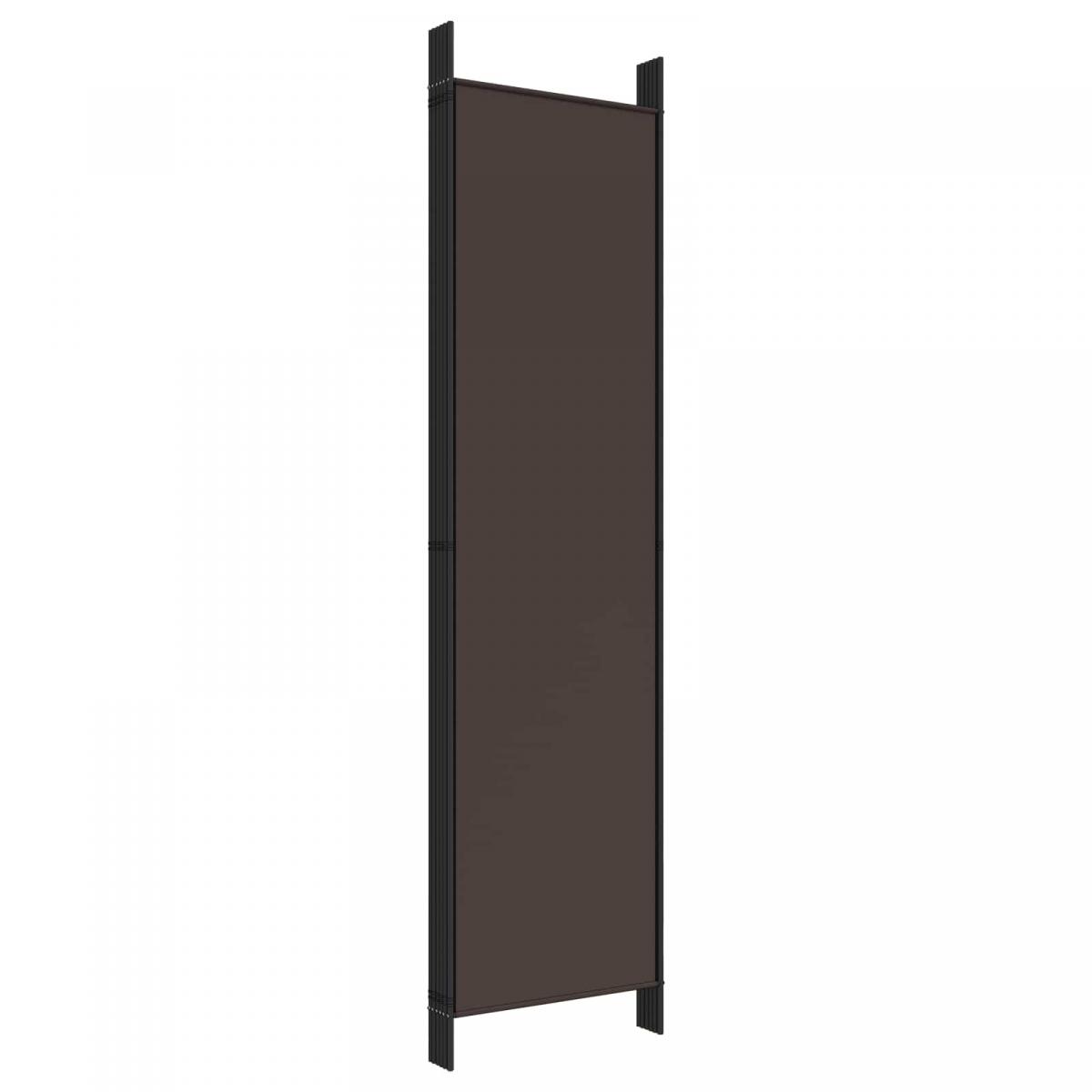Biombo divisor de 6 paneles de tela gris antracita 240x220 cm