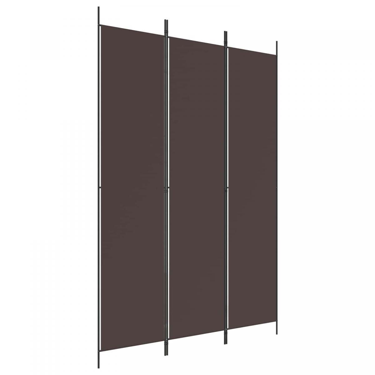 Biombo divisor de 3 paneles de tela gris antracita 120x220 cm