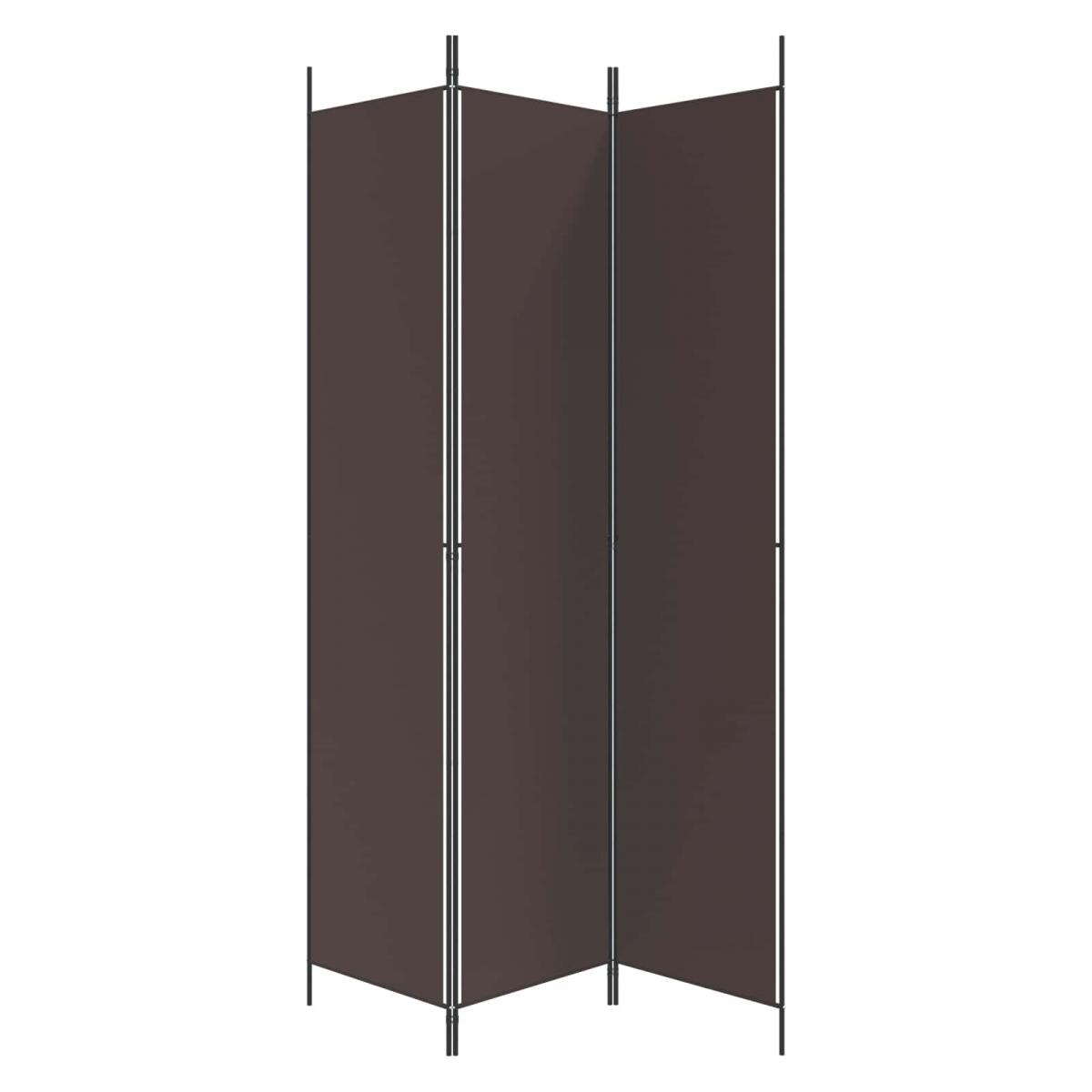 Biombo divisor de 3 paneles de tela gris antracita 120x220 cm
