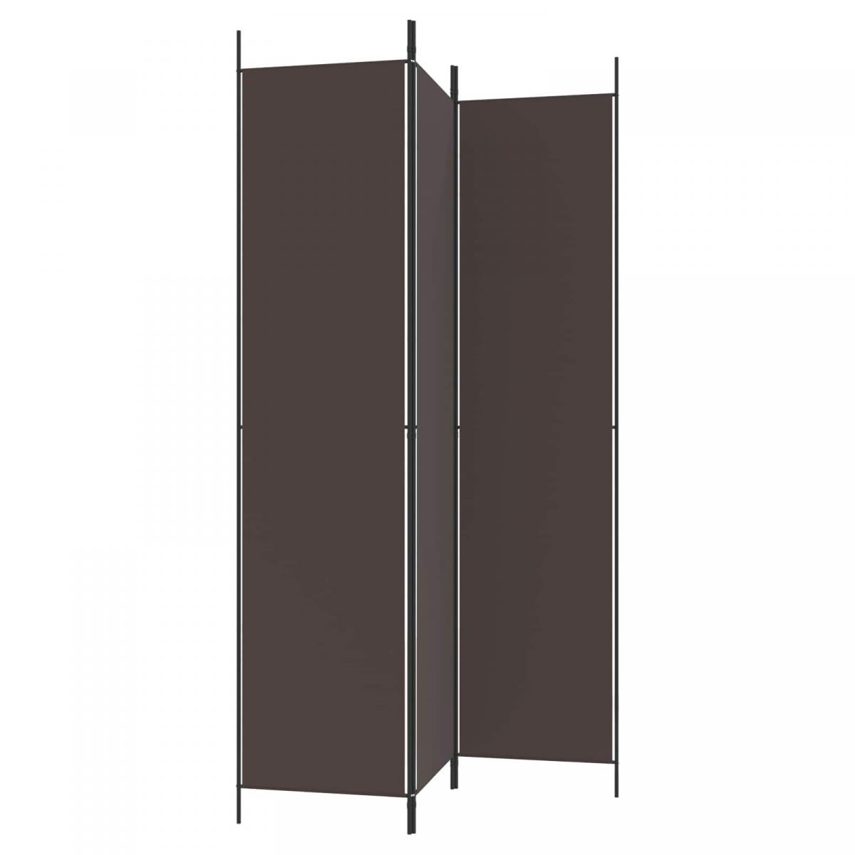 Biombo divisor de 3 paneles de tela gris antracita 120x220 cm