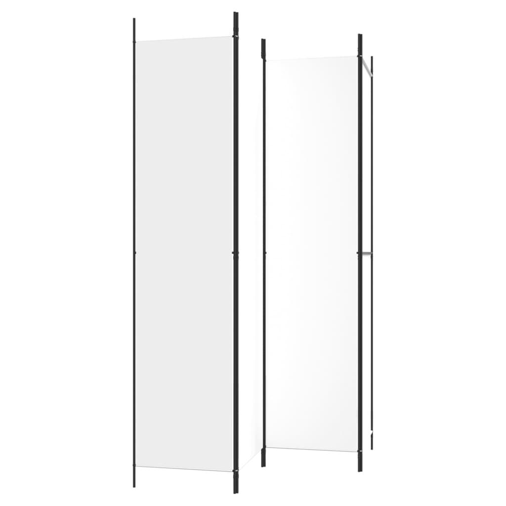 Biombo divisor de 4 paneles de tela gris antracita 200x220 cm