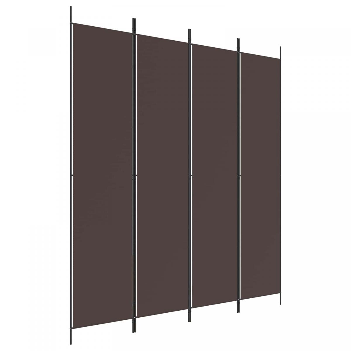 Biombo divisor de 4 paneles de tela gris antracita 200x220 cm