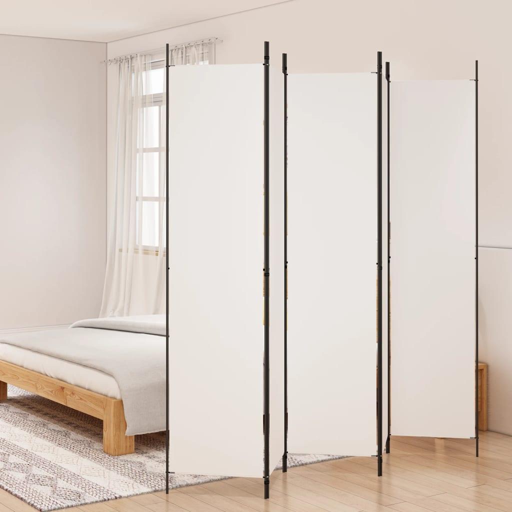 Biombo divisor de 5 paneles de tela gris antracita 200x220 cm