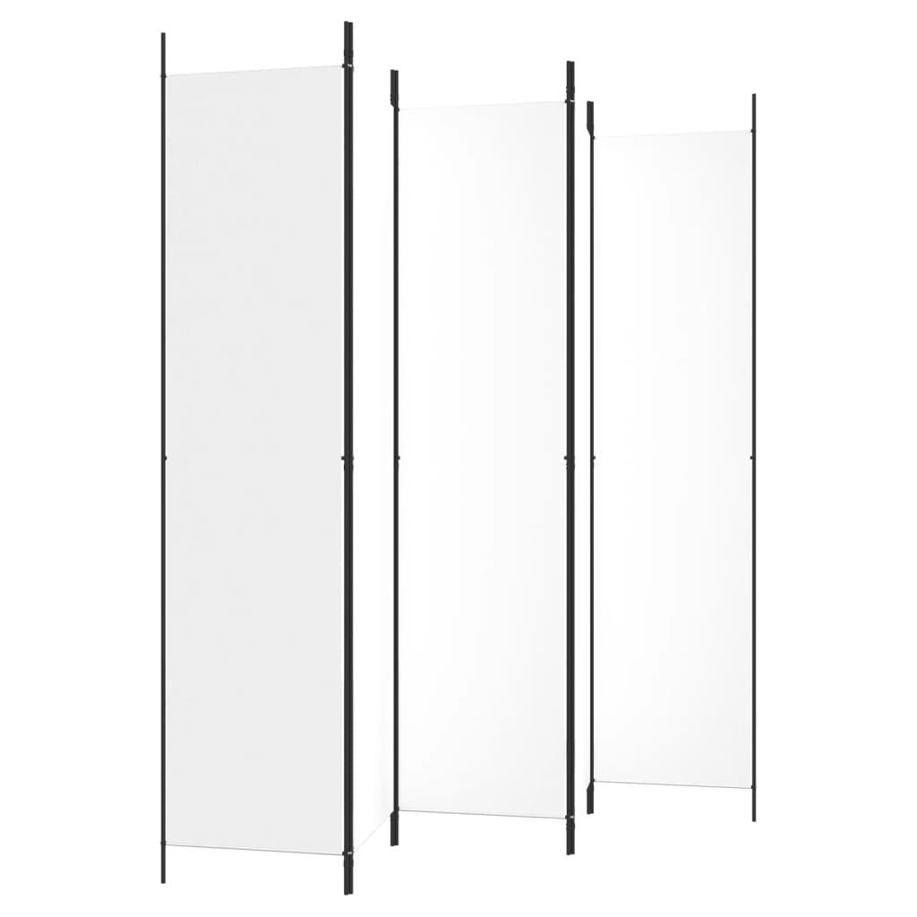 Biombo divisor de 5 paneles de tela gris antracita 200x220 cm