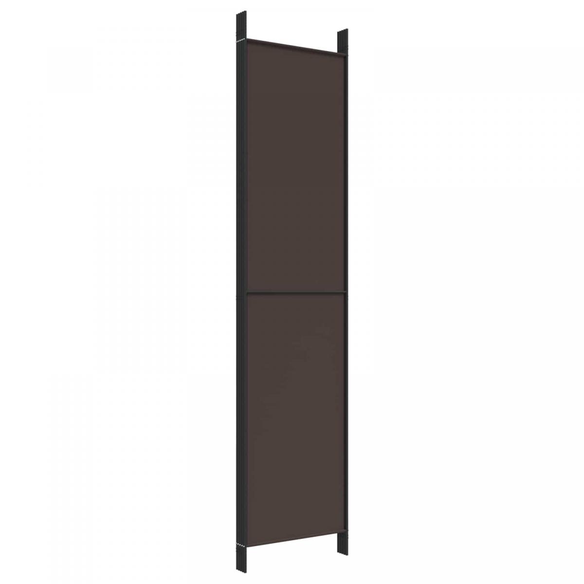 Biombo divisor de 5 paneles de tela gris antracita 200x220 cm