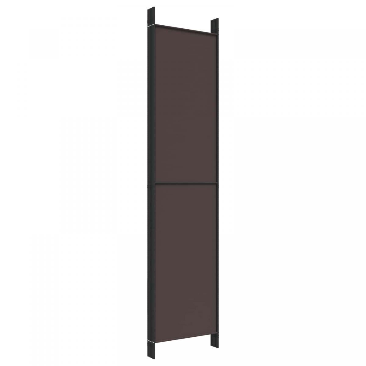 Biombo divisor de 6 paneles de tela gris antracita 240x200 cm