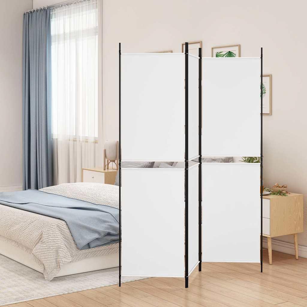 Biombo divisor de 3 paneles de tela gris antracita 120x220 cm