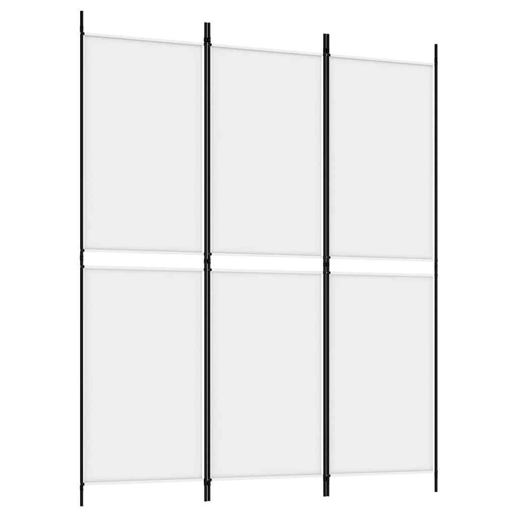 Biombo divisor de 3 paneles de tela gris antracita 120x220 cm