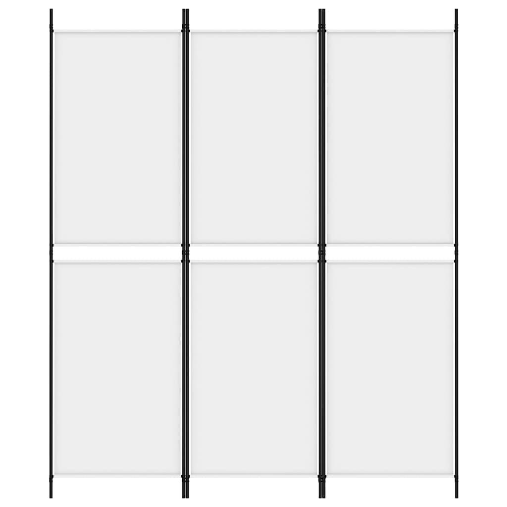 Biombo divisor de 3 paneles de tela gris antracita 120x220 cm