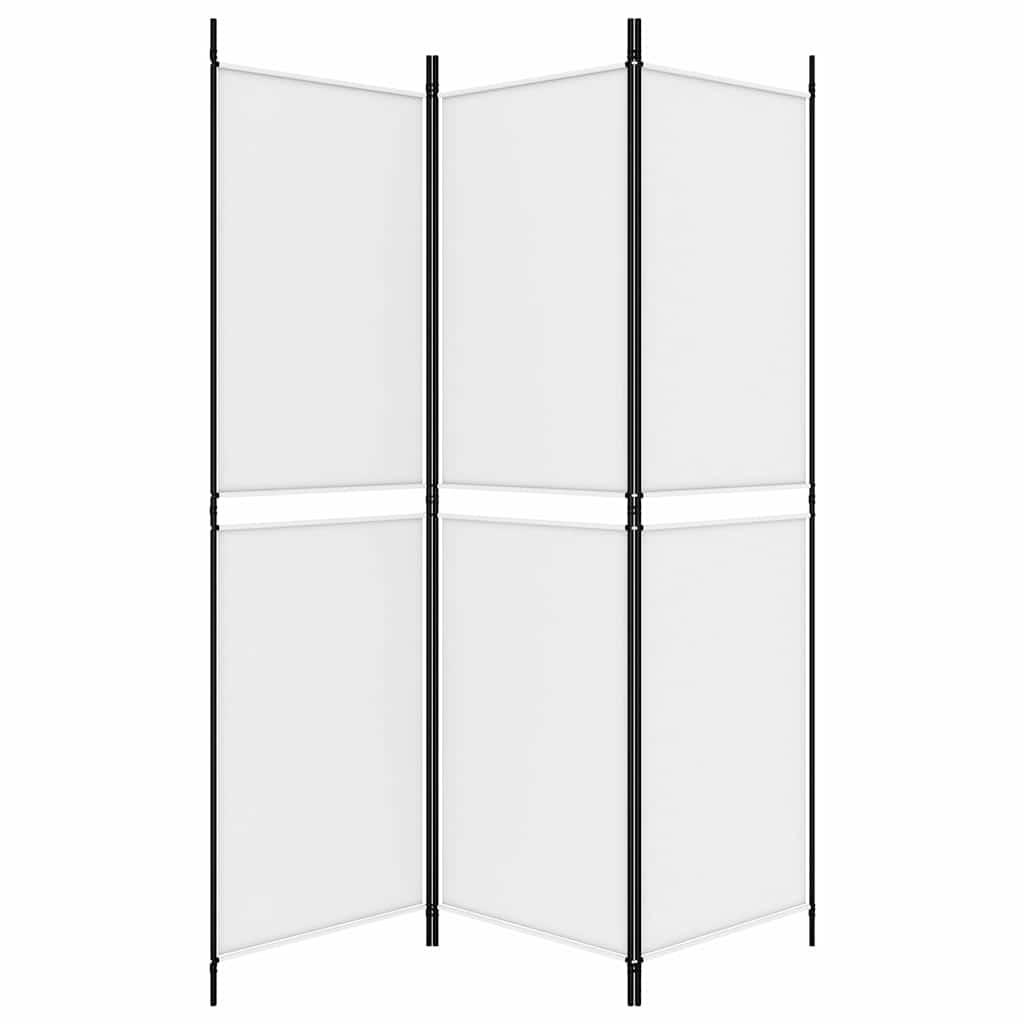 Biombo divisor de 3 paneles de tela gris antracita 120x220 cm