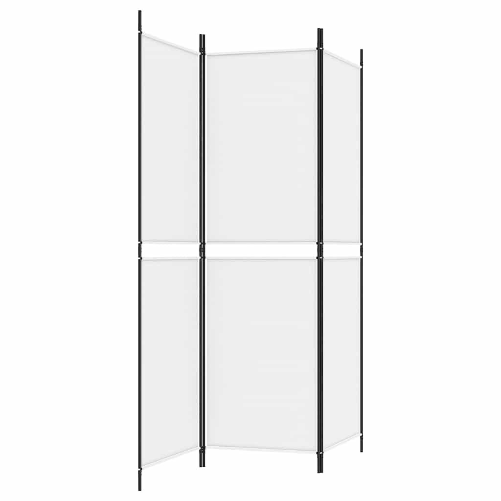 Biombo divisor de 3 paneles de tela gris antracita 120x220 cm