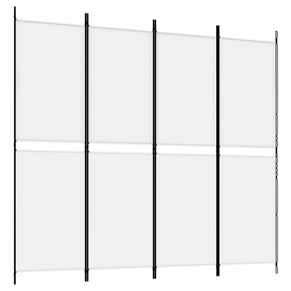 Biombo divisor de 4 paneles de tela gris antracita 200x220 cm