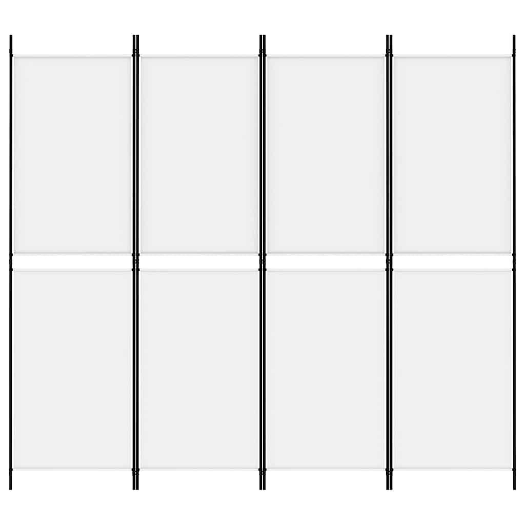 Biombo divisor de 4 paneles de tela gris antracita 200x220 cm