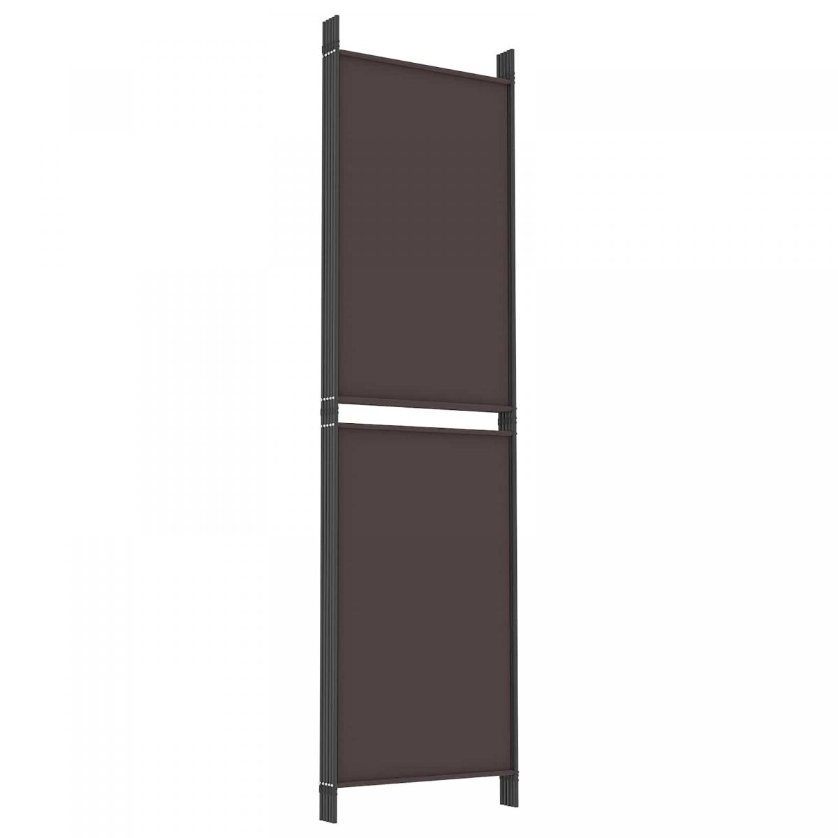 Biombo divisor de 5 paneles de tela gris antracita 200x200 cm