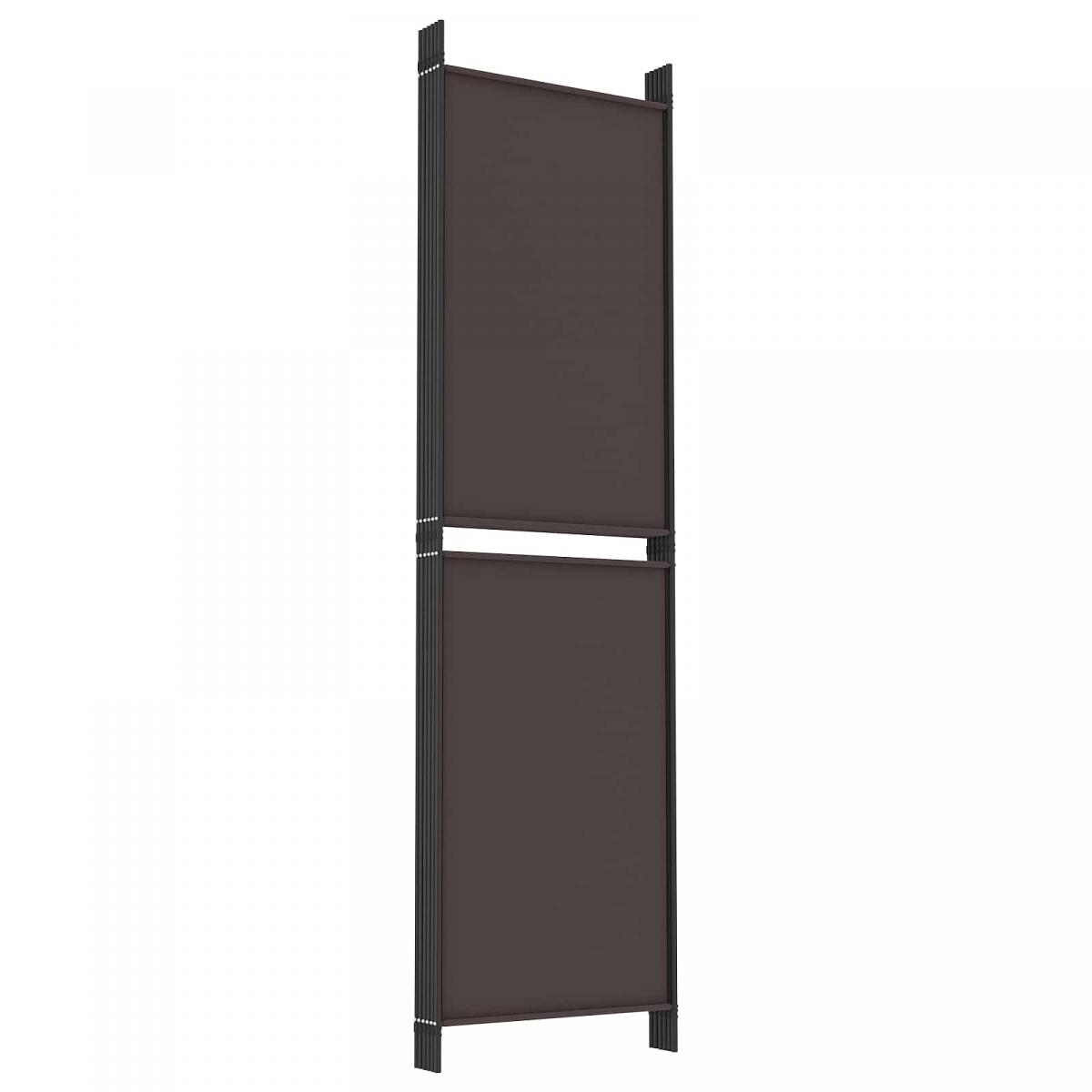Biombo divisor de 6 paneles de tela gris antracita 240x220 cm