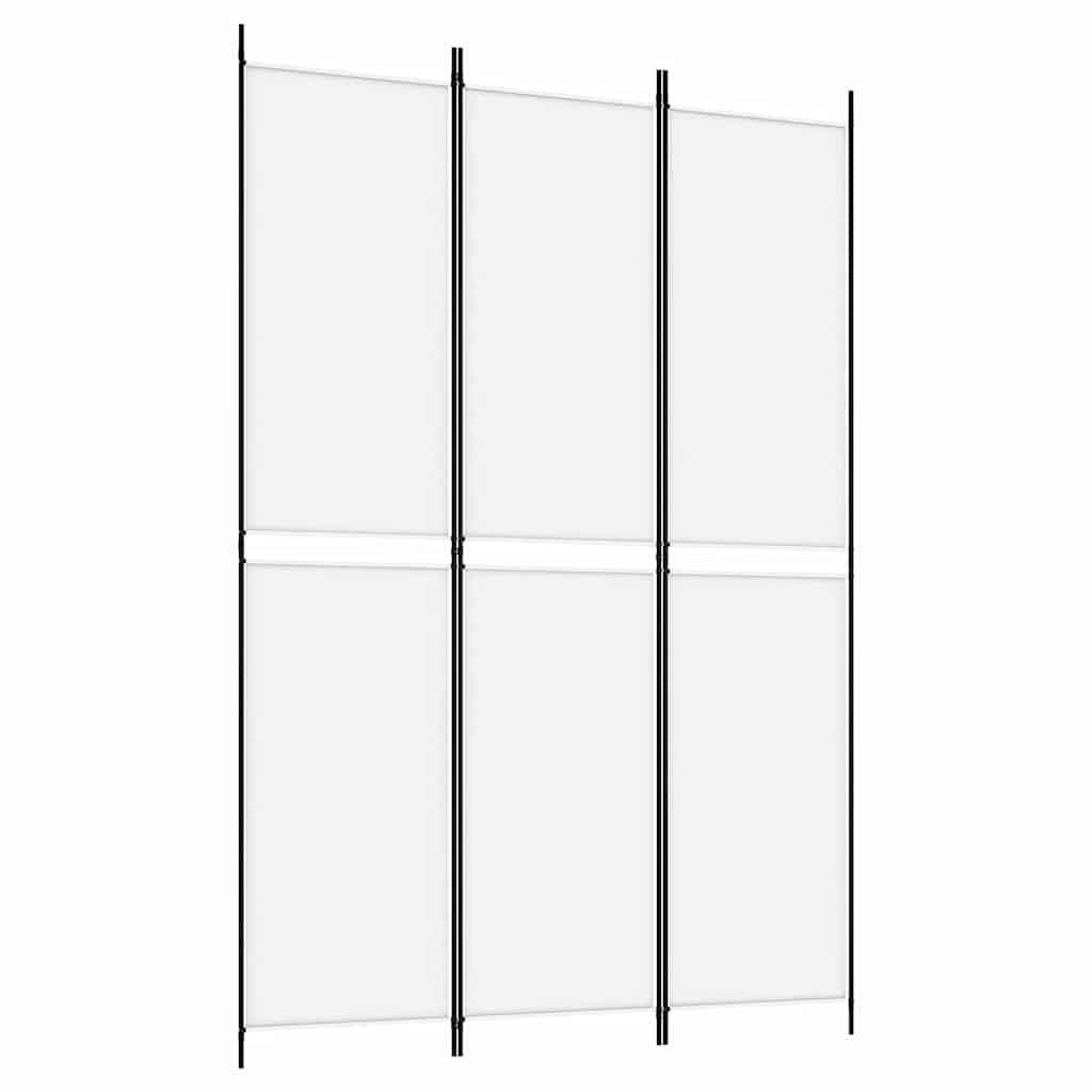 Biombo divisor de 3 paneles de tela gris antracita 120x200 cm