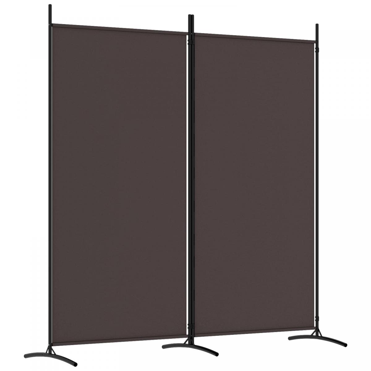 Biombo divisor de 2 paneles de tela gris antracita 175x180 cm