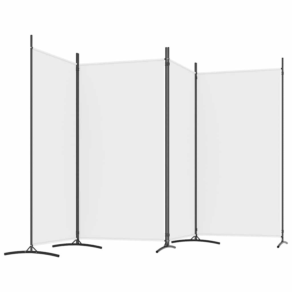Biombo divisor de 4 paneles de tela gris antracita 200x220 cm