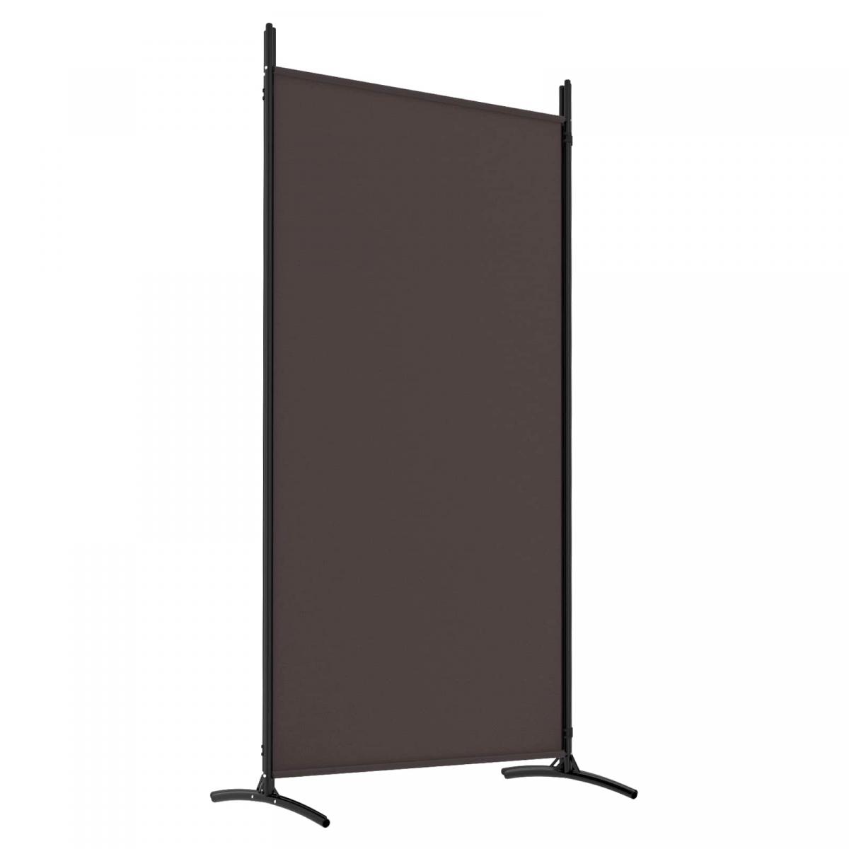 Biombo divisor de 4 paneles de tela gris antracita 200x220 cm