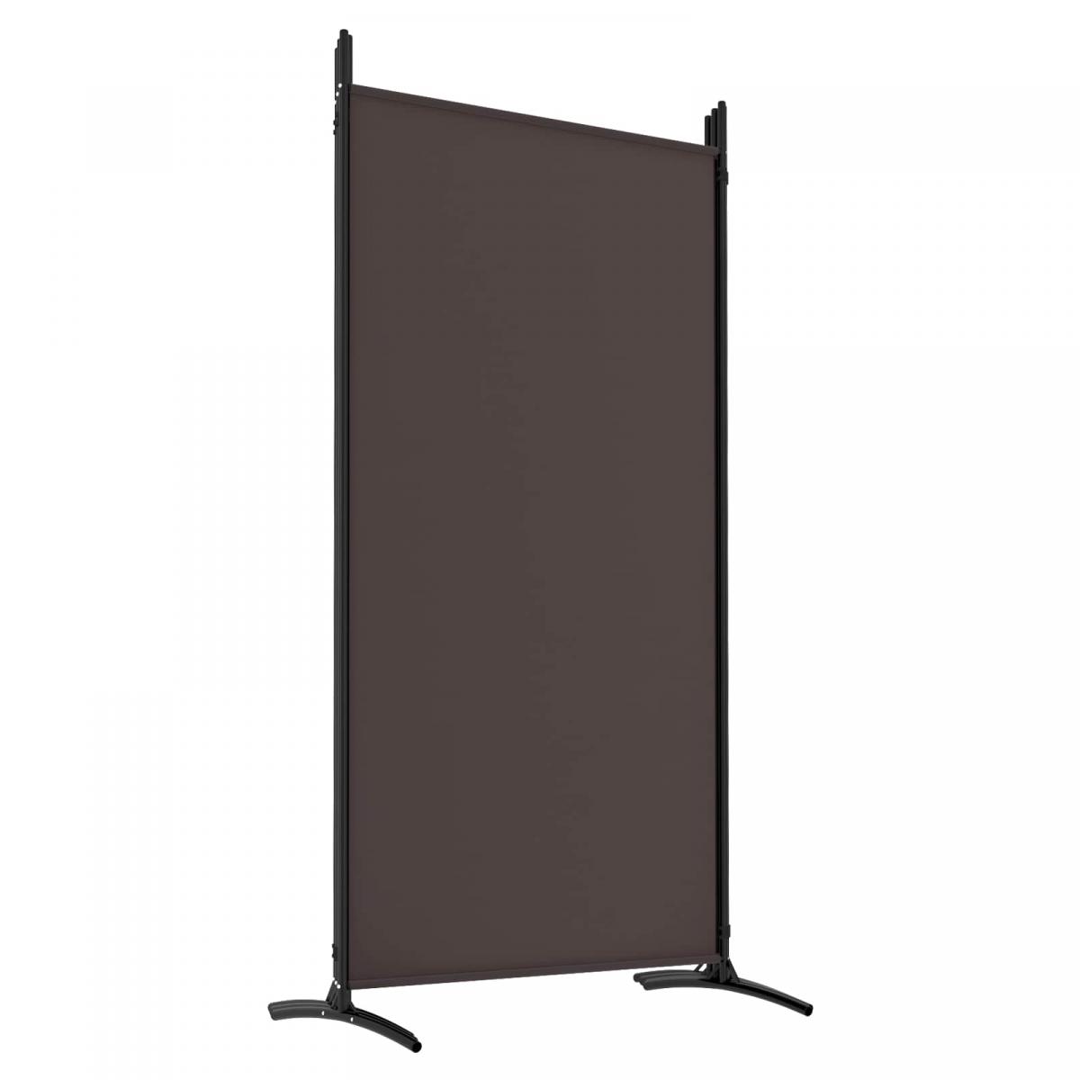 Biombo divisor de 6 paneles de tela gris antracita 240x200 cm