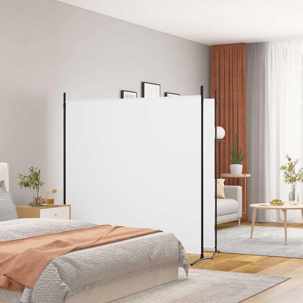 Biombo divisor de 2 paneles de tela gris antracita 175x180 cm