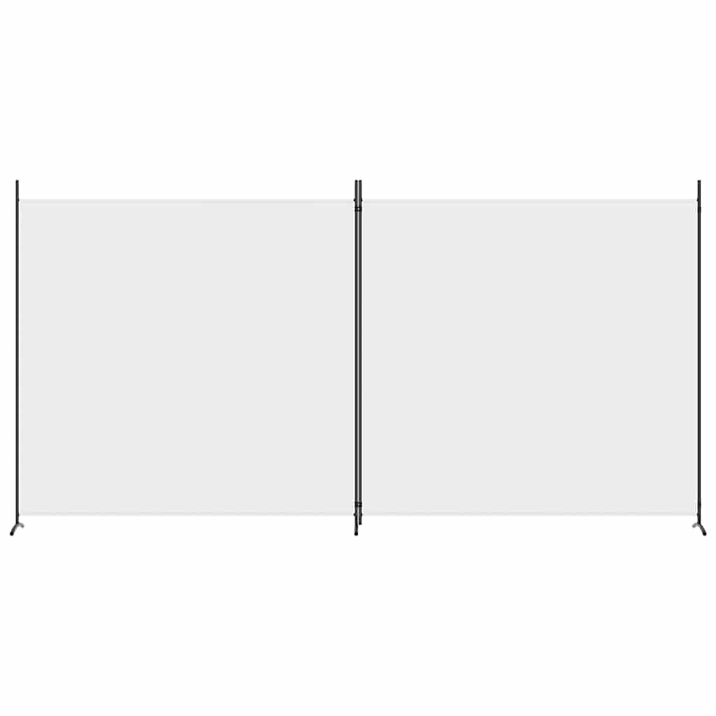 Biombo divisor de 2 paneles de tela gris antracita 175x180 cm
