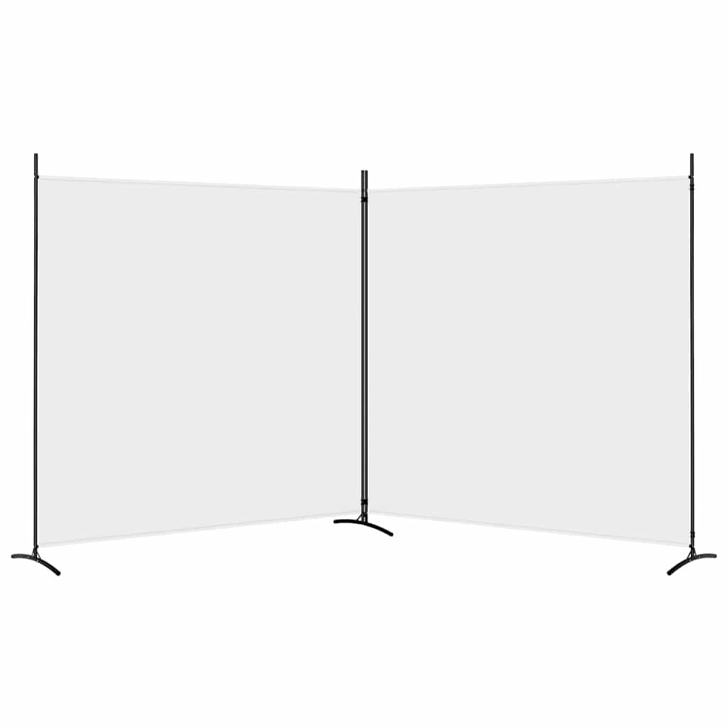 Biombo divisor de 2 paneles de tela gris antracita 175x180 cm