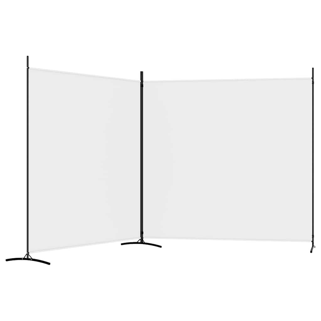 Biombo divisor de 2 paneles de tela gris antracita 175x180 cm