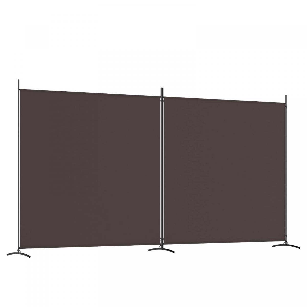 Biombo divisor de 2 paneles de tela gris antracita 175x180 cm