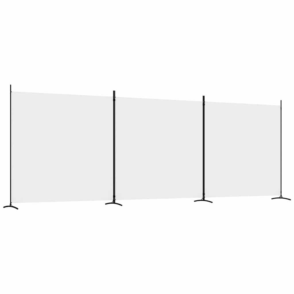 Biombo divisor de 3 paneles de tela gris antracita 120x220 cm