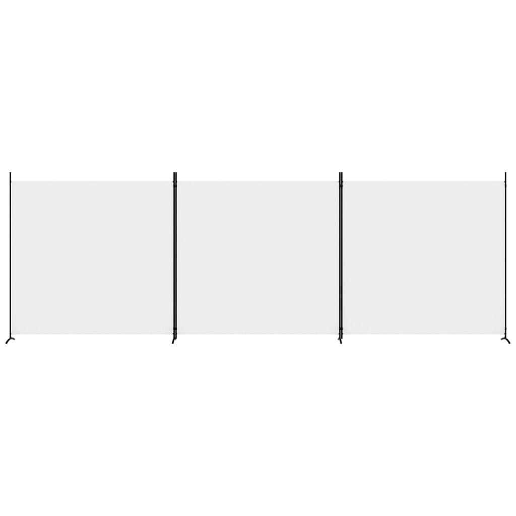 Biombo divisor de 3 paneles de tela gris antracita 120x220 cm