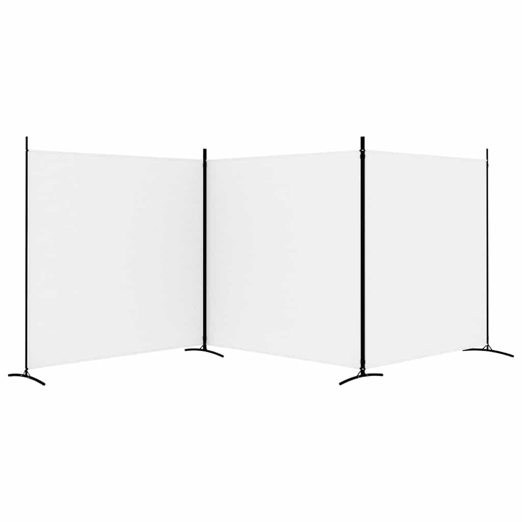 Biombo divisor de 3 paneles de tela gris antracita 120x220 cm