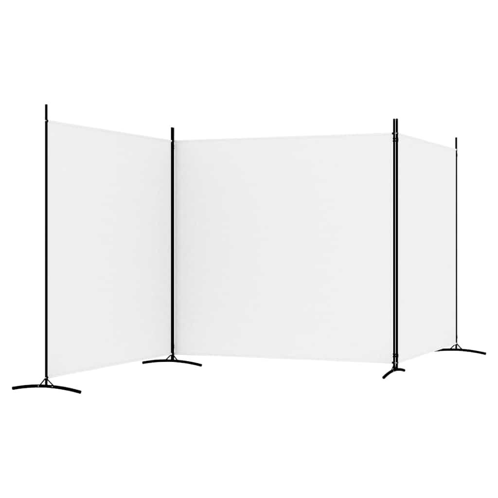 Biombo divisor de 3 paneles de tela gris antracita 120x220 cm