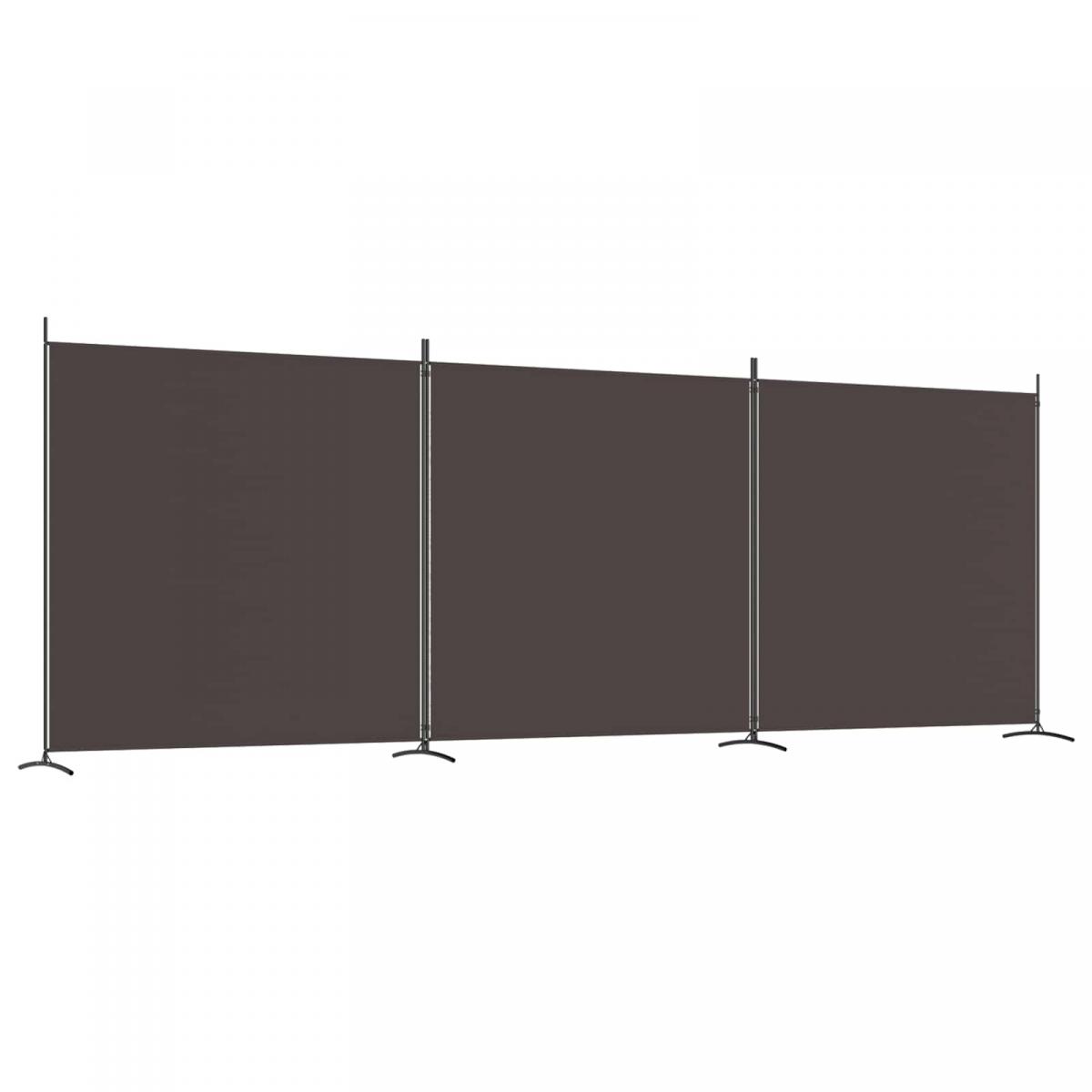 Biombo divisor de 3 paneles de tela gris antracita 120x220 cm