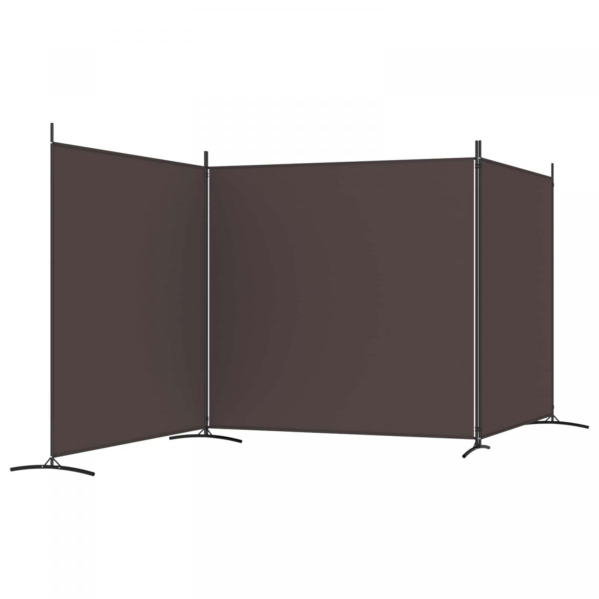 Biombo divisor de 3 paneles de tela gris antracita 120x220 cm