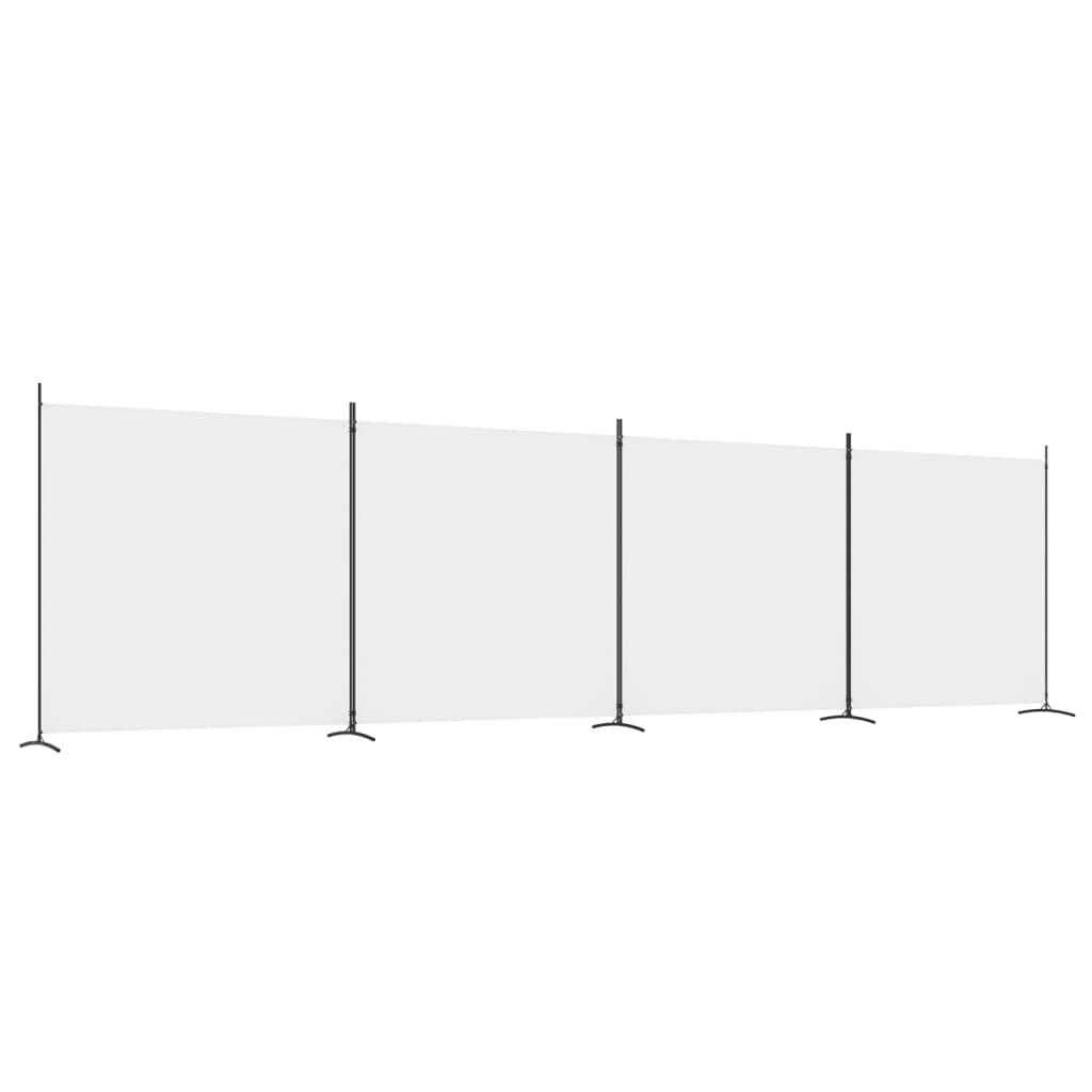 Biombo divisor de 4 paneles de tela gris antracita 200x220 cm