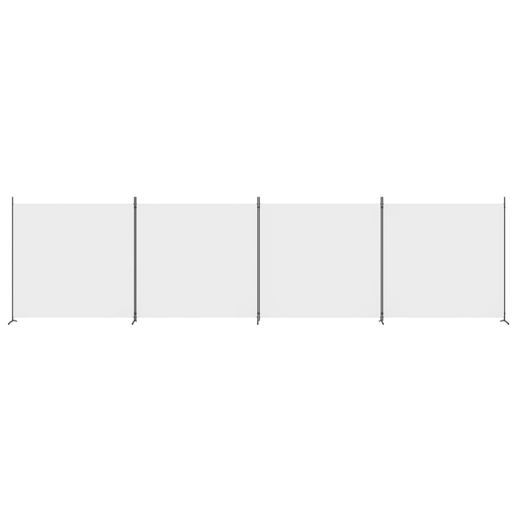 Biombo divisor de 4 paneles de tela gris antracita 200x220 cm