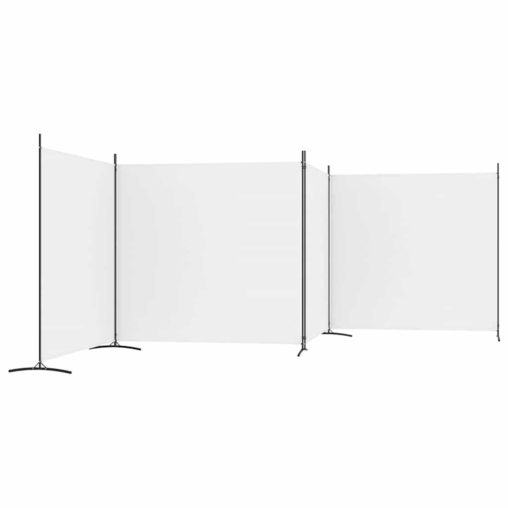 Biombo divisor de 4 paneles de tela gris antracita 200x220 cm