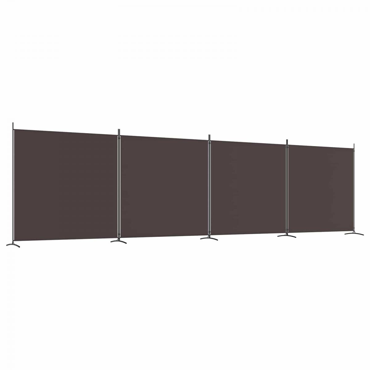 Biombo divisor de 4 paneles de tela gris antracita 200x220 cm