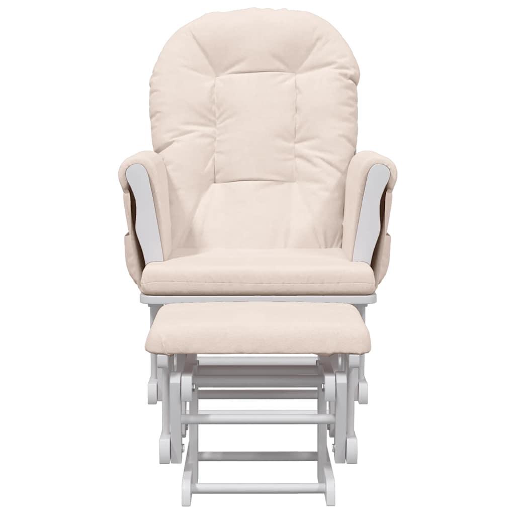 Sillón de lactancia con taburete tela