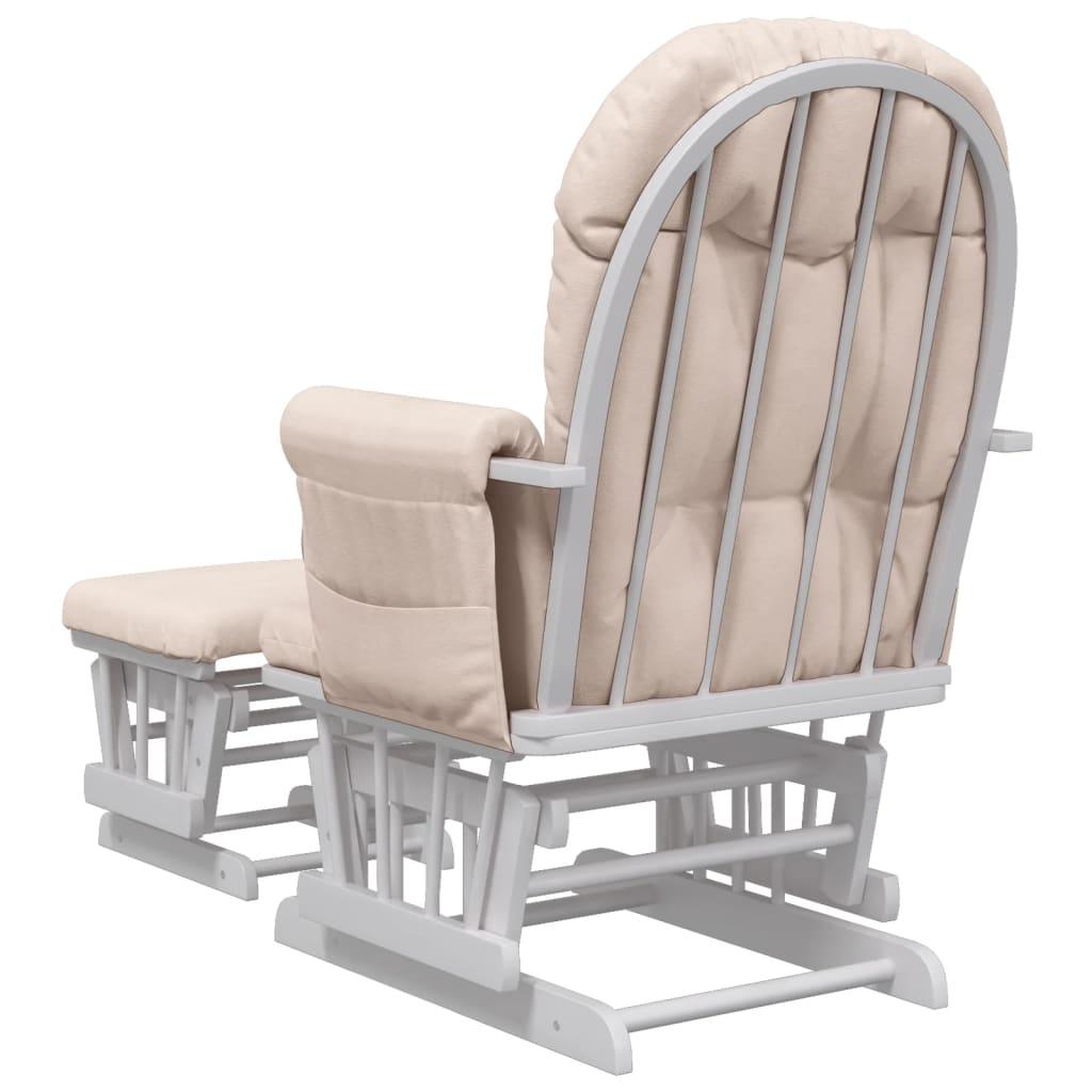 Sillón de lactancia con taburete tela