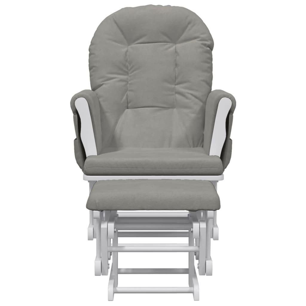 Sillón de lactancia con taburete tela