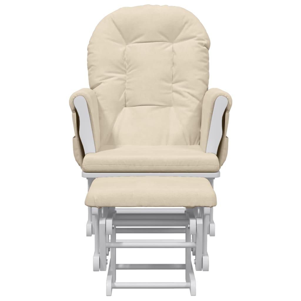 Sillón de lactancia con taburete tela