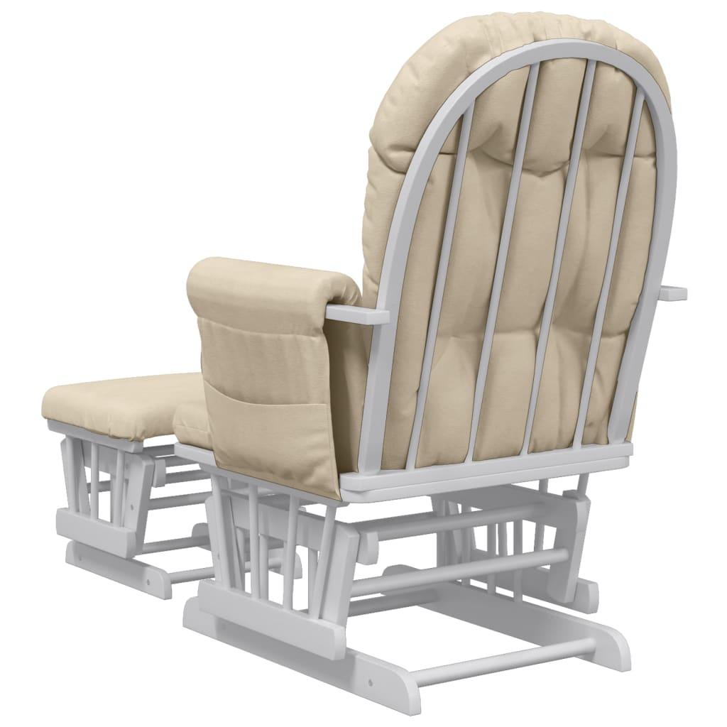 Sillón de lactancia con taburete tela